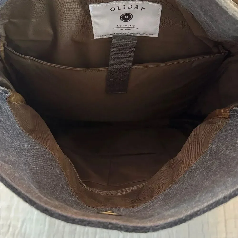 oliday wool/canvas/leather backpack